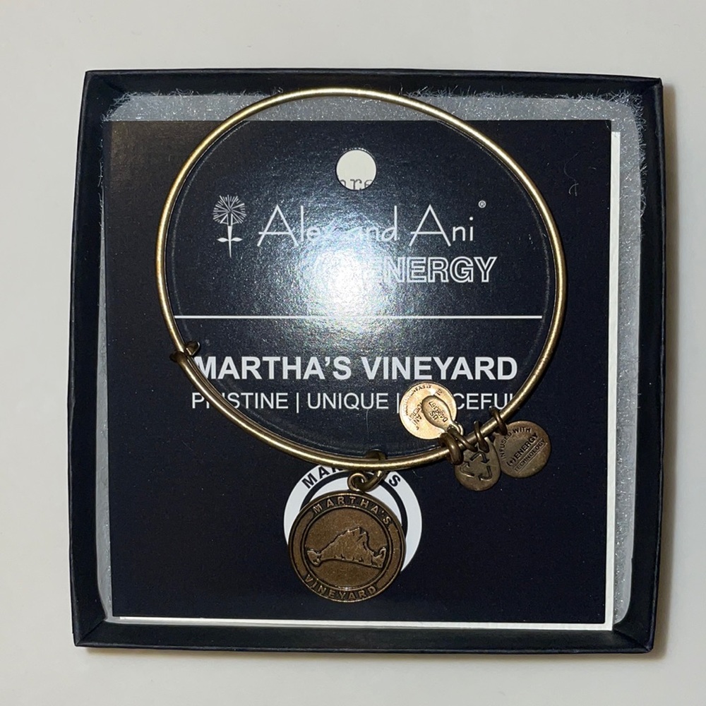 Gold Martha’s Vineyard Alex and Ani bracelet